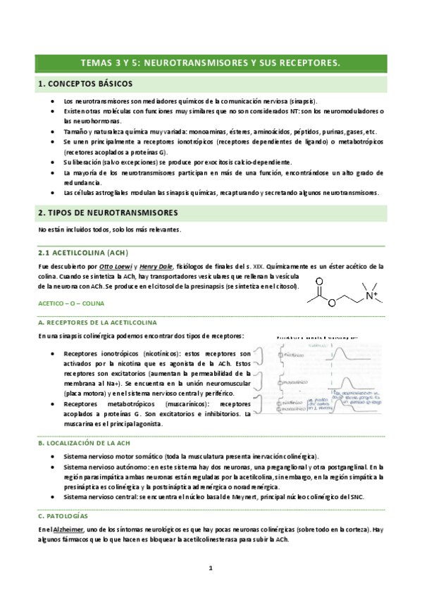 Miniatura del documento TEMAS 3 Y 5: NEUROTRANSMISORES Y SUS RECEPTORES. EFECTOS POSTSINÁPTICOS.pdf