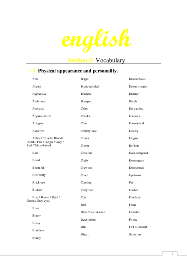 Miniatura del documento Ingles-1-Vocabulary.pdf