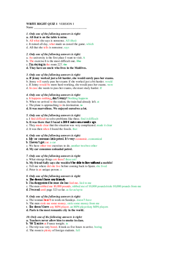 Miniatura del documento WR-QUIZ-MOD-ONE-ANSWERS-mistakes-in-red-corrections-in-green.pdf