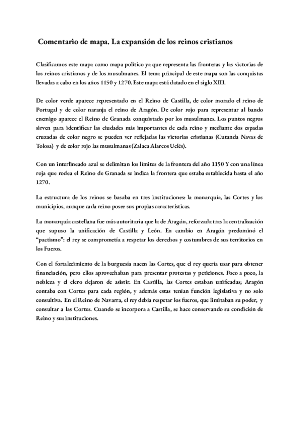 Miniatura del documento Comentario-de-mapa.-La-expansion-de-los-reinos-cristianos.pdf