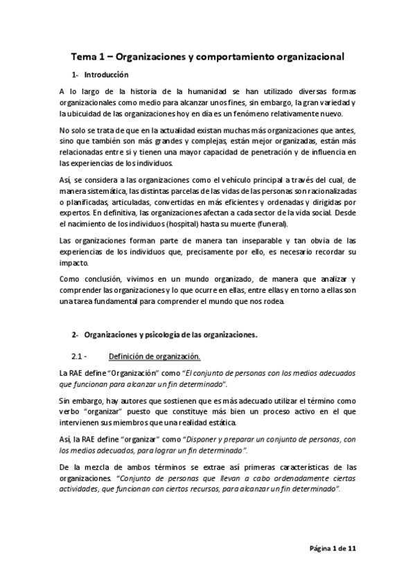 Miniatura del documento Tema 1 - Organizaciones y comportamiento organizacional.pdf