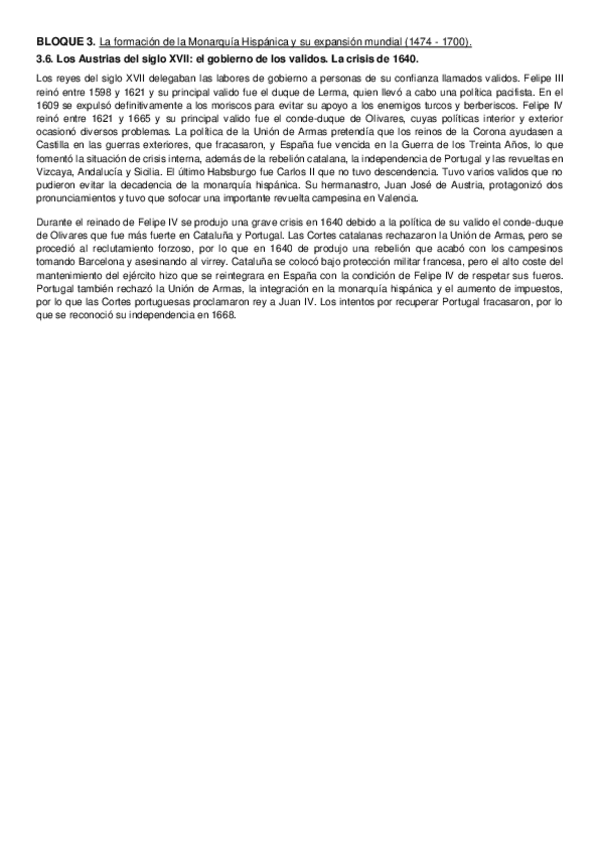 Miniatura del documento 3.6. Los Austrias del siglo XVII_el gobierno de los validos. La crisis de 1640..pdf
