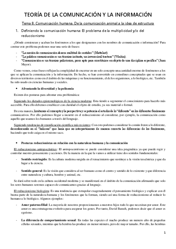 Miniatura del documento Tema 8. Comunicación humana. De la comunicación animal a la idea de estructura.pdf