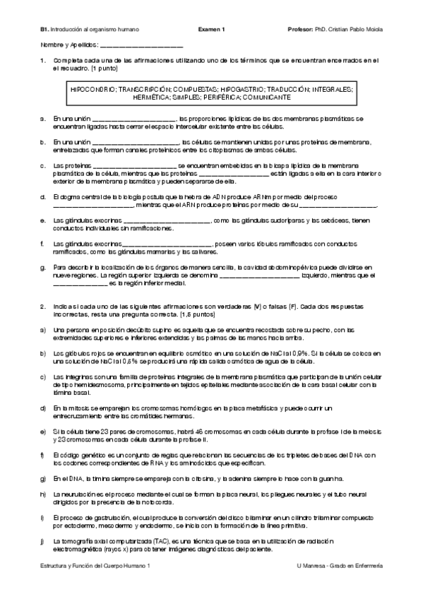 Miniatura del documento EXAMEN 1 (BLOQUE 1). INTRODUCCION AL ORGANISMO HUMANO.pdf