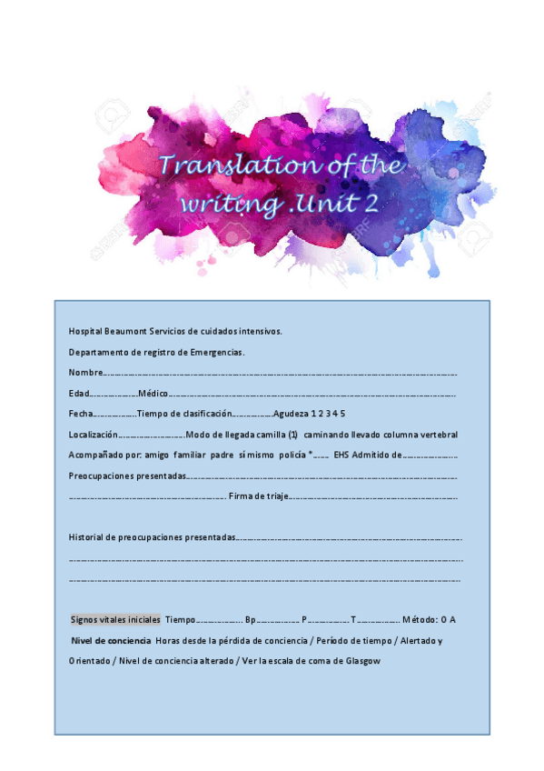 Miniatura del documento Traduccion-writing-tema-2.-Ingles-enfermeria.pdf