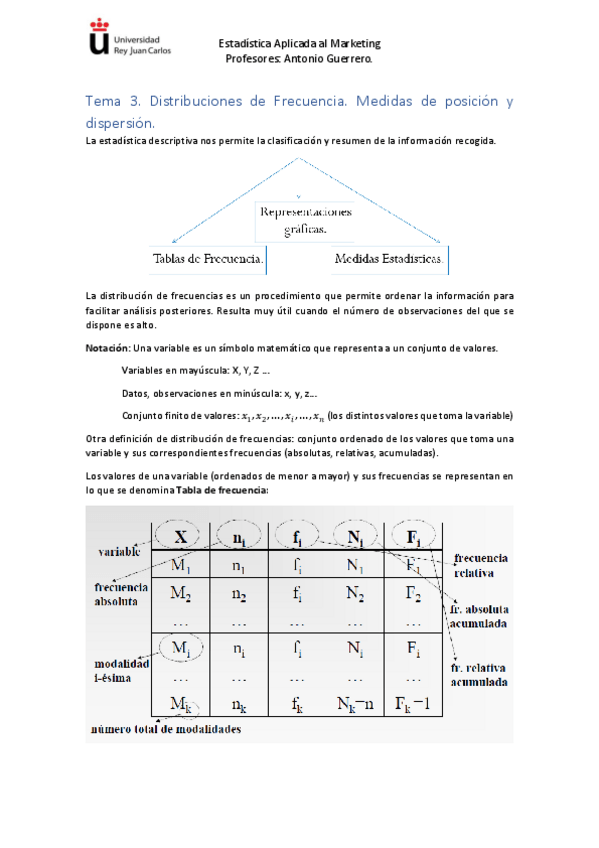 Miniatura del documento Tema-3.-Distribuciones-de-Frecuencia.-Medidas-de-posicion-y-dispersion..pdf