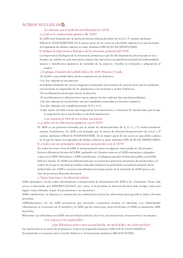 Miniatura del documento Ejercicios ebau ACIDOS NUCLEICOS resueltos 2 BACH.pdf