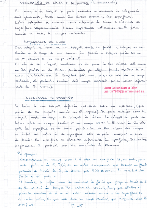 Miniatura del documento TEMA 4 & 5 - Integral curvilínea y de superficie (Integración y análisis vectorial).pdf