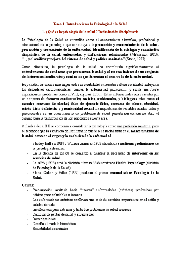 Miniatura del documento Tema 1: Introducción a la Psicología de la Salud.pdf