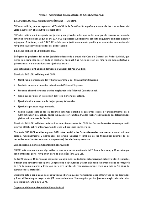 Miniatura del documento TEMA 1. Conceptos fundamentales del proceso civil.pdf