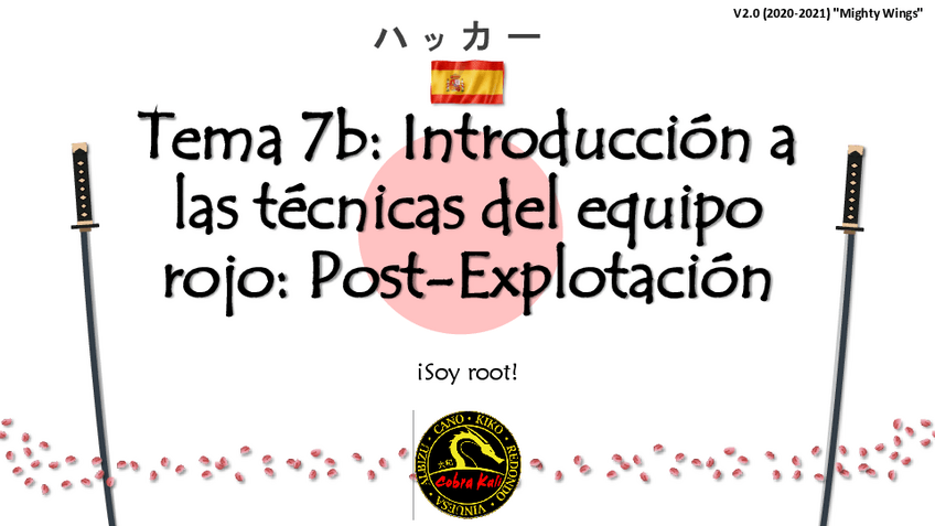 Miniatura del documento Tema-7b.Tecnicas-del-equipo-rojo.-CTFs.-Post-Exploitinges.pdf
