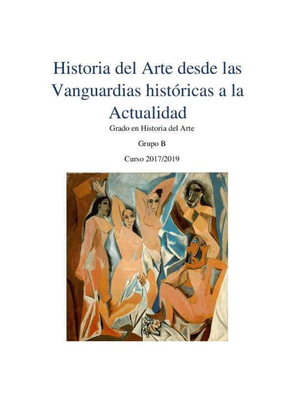 Miniatura del documento Historia del Arte desde las Vanguar dias histoìricas a la actualidad.pdf