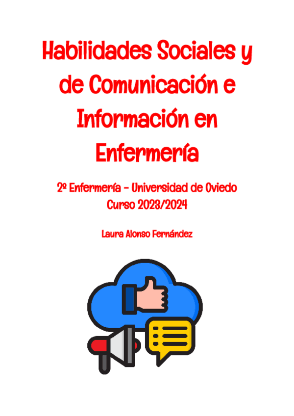 Miniatura del documento Curso 23/24 - Habilidades Sociales y de Comunicación e Información en Enfermería.pdf