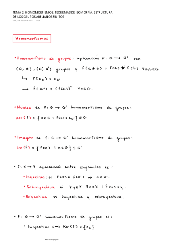 Miniatura del documento TEMA 2. HOMOMORFISMOS. TEOREMAS DE ISOMORFÍA. ESTRUCTURA DE LOS GRUPOS ABELIANOS FINITOS.pdf