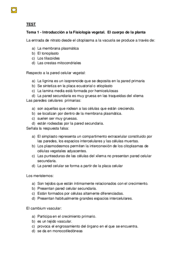Miniatura del documento RESPONDIDAS Preguntas Fisiologia Vegetal farmacia PRIMER CURSO.pdf
