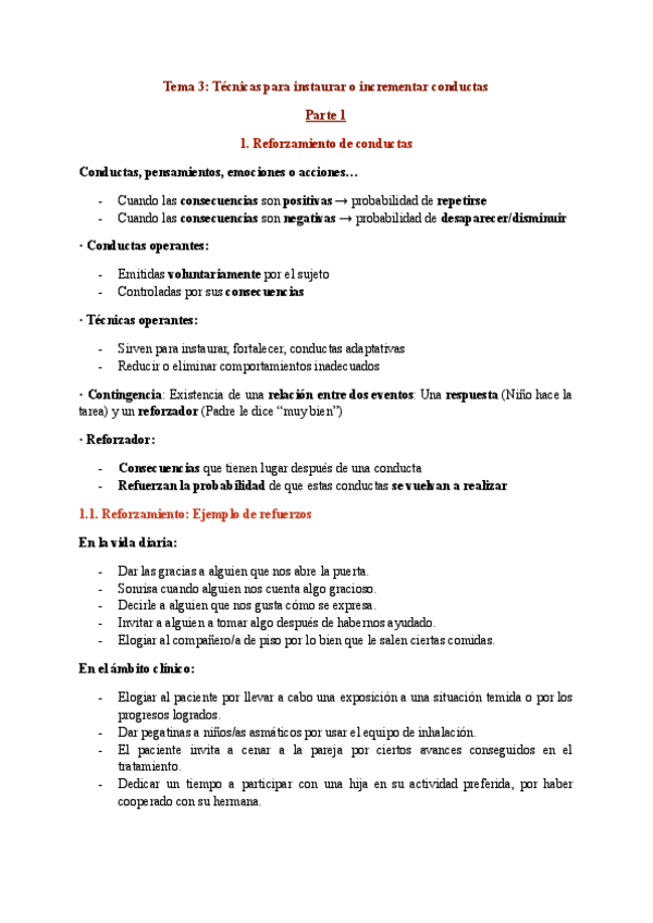Miniatura del documento Tema 3: Técnicas para instaurar o incrementar conductas (Parte 1).pdf