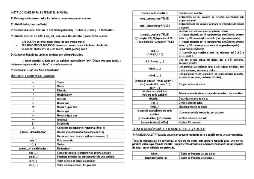 Miniatura del documento Chuleta Estadística Descriptiva (1º parcial).pdf