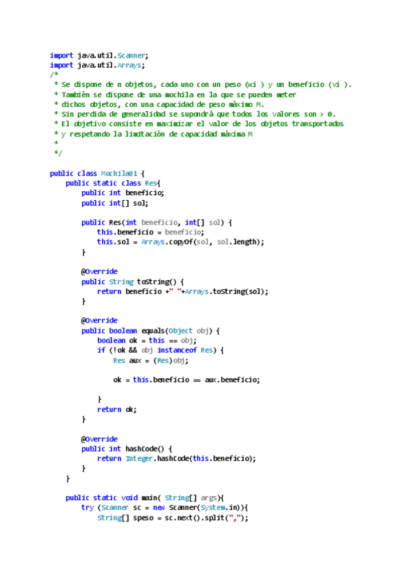Miniatura del documento Mochila01 Programacion Dinamica.pdf