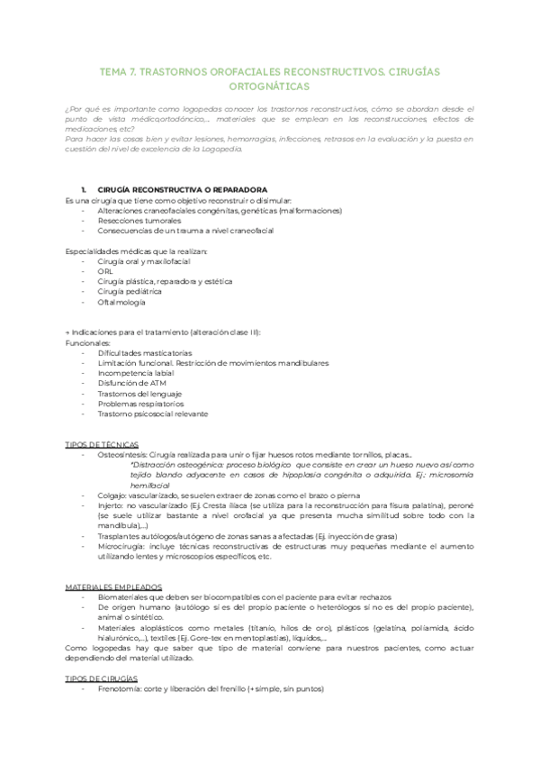Miniatura del documento Tema-7.-Trastornos-orofaciales-reconstructivos.-Cirugias-ortognaticas.pdf