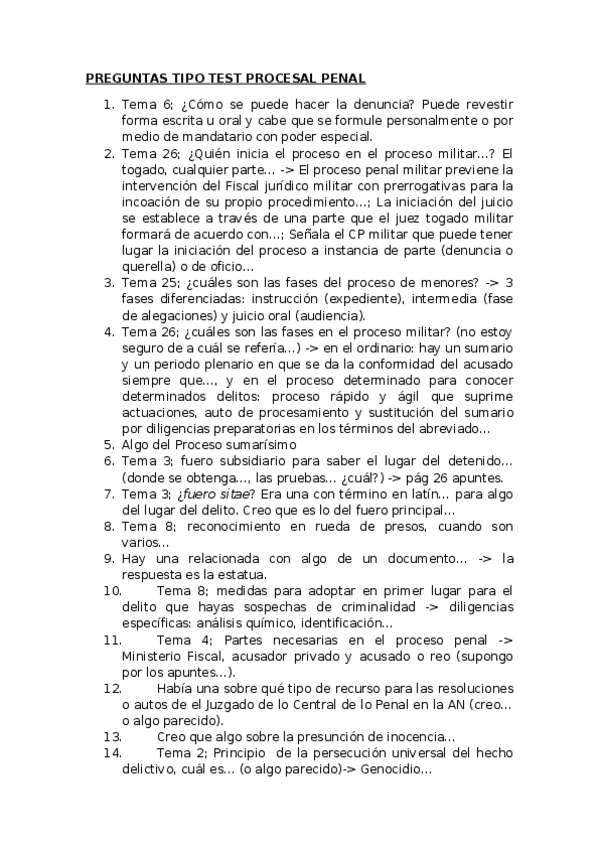 Miniatura del documento PREGUNTAS TIPO TEST PROCESAL PENAL.docx
