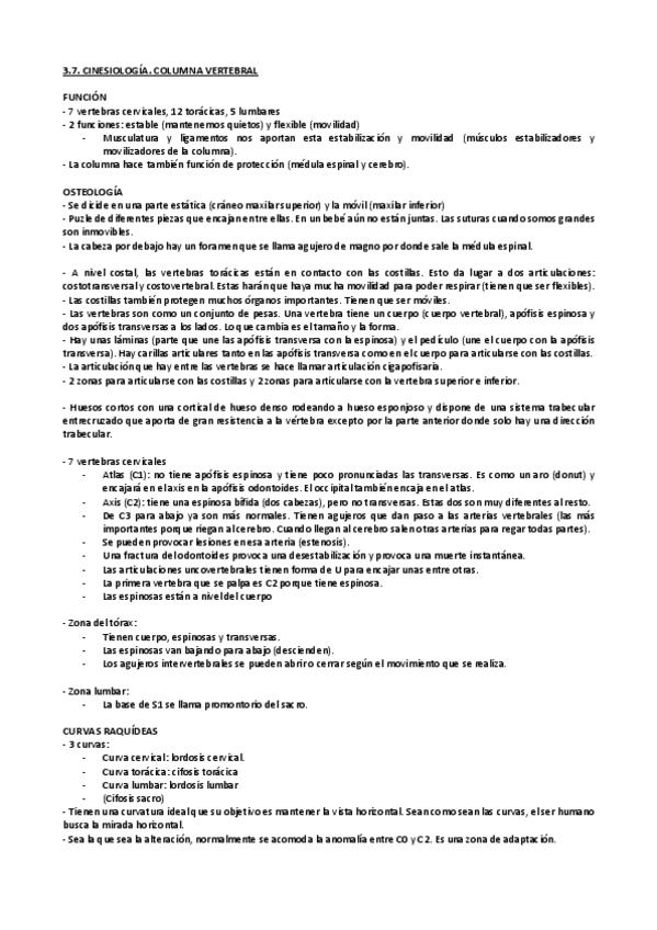 Miniatura del documento 3.7. Cinesiologia. Columna Vertebral.pdf