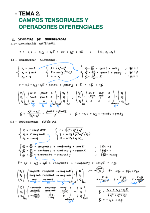 Miniatura del documento Formulario Tema 2. Campos Tensoriales y Operadores Diferenciales.pdf