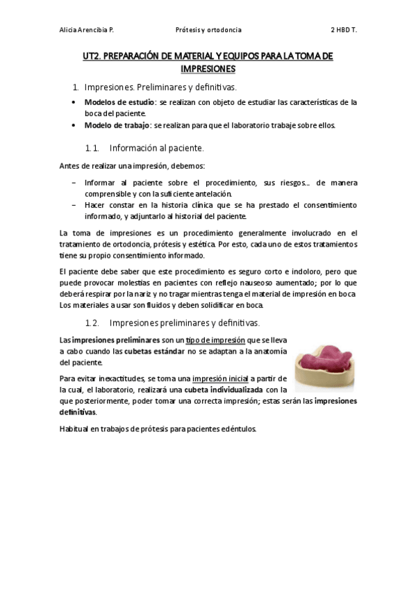 Miniatura del documento UT2. PREPARACION DE MATERIAL Y EQUIPOS PARA LA TOMA DE IMPRESIONES.pdf