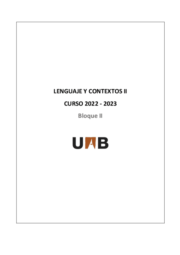 Miniatura del documento Apuntes-Bloque-II.-Llenguatges-i-Contexts-II-Castellano.-2223.pdf