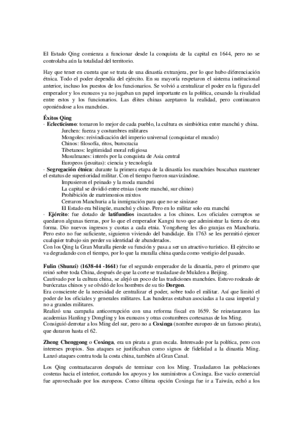 Miniatura del documento Tema 7. La nueva China Qing y el emperador Kangxi (1662-1722).pdf