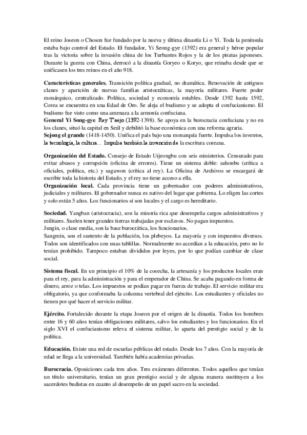 Miniatura del documento Tema 15. La Corea Choson durante la Edad Moderna.pdf
