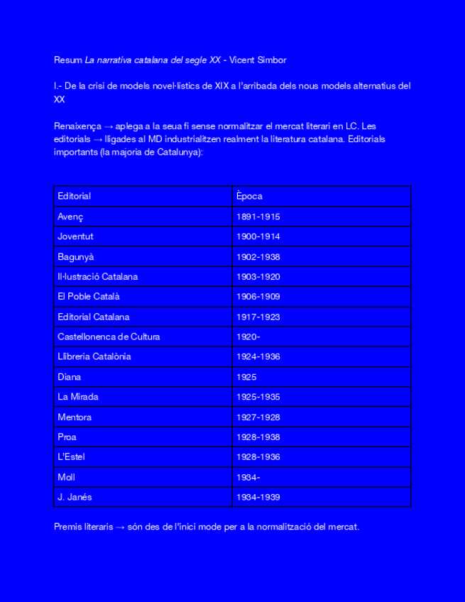 Miniatura del documento Resum llibre "La narrativa catalana del segle XX". Vicent Simbor.pdf