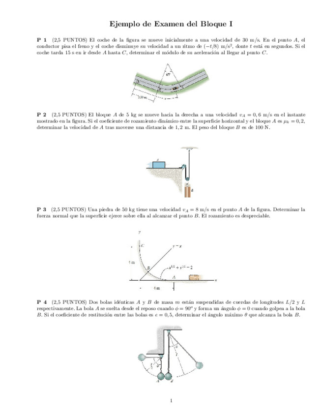 Miniatura del documento Examen de física. Dinámica y cinemática del punto.pdf