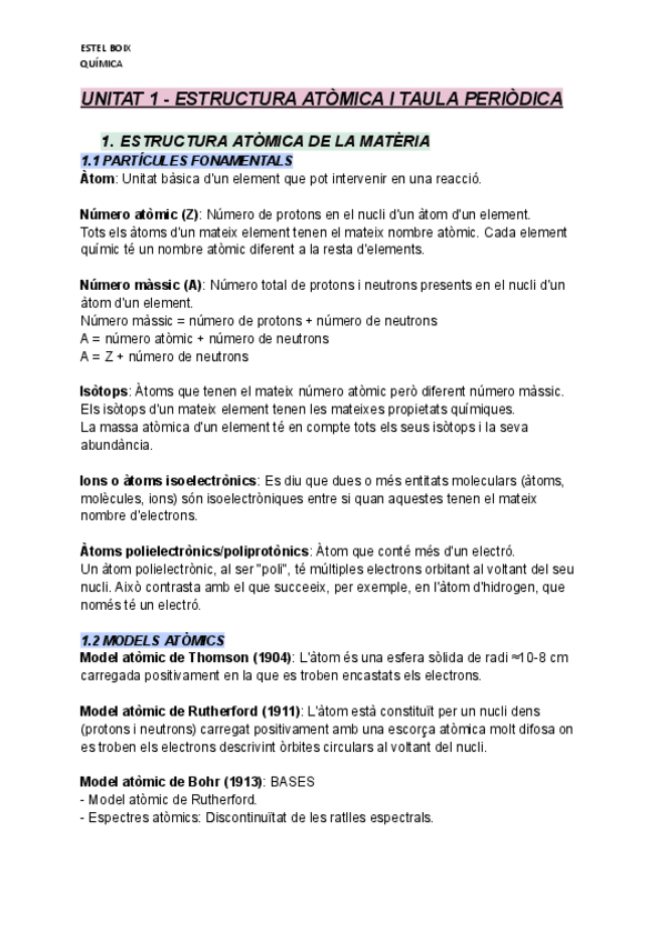 Miniatura del documento UNITAT 1 - Estructura Atòmica i Taula Periòdica.pdf