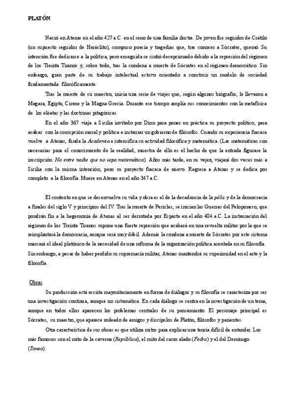 Miniatura del documento Platon: apuntes completos.pdf