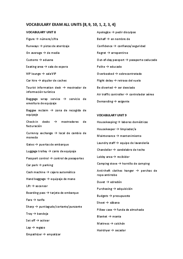 Miniatura del documento VOCABULARY EXAM ALL UNITS (8- 9, 10, 1, 2, 3, 4).pdf