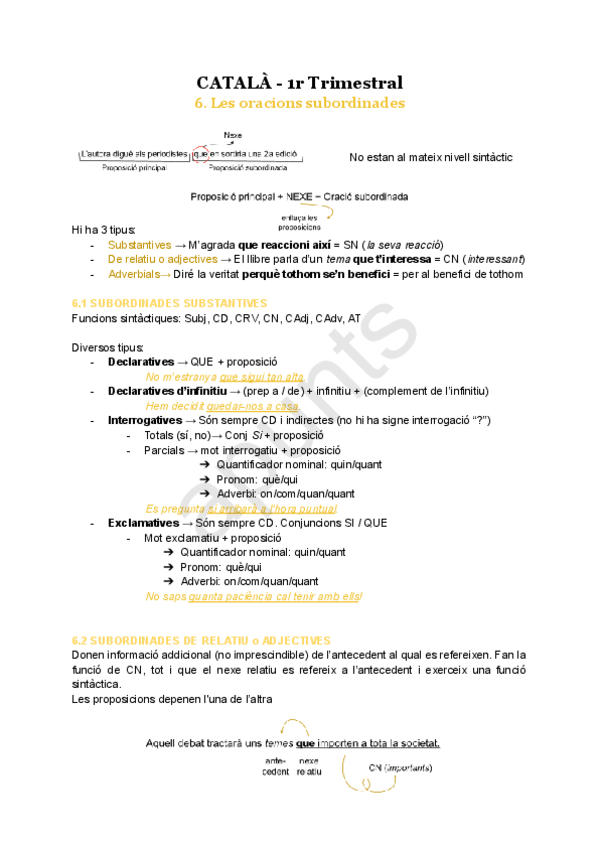 Miniatura del documento CATALÀ u. 4, 5, 6 - subordinades substantives i de relatiu | 2n Batx.pdf