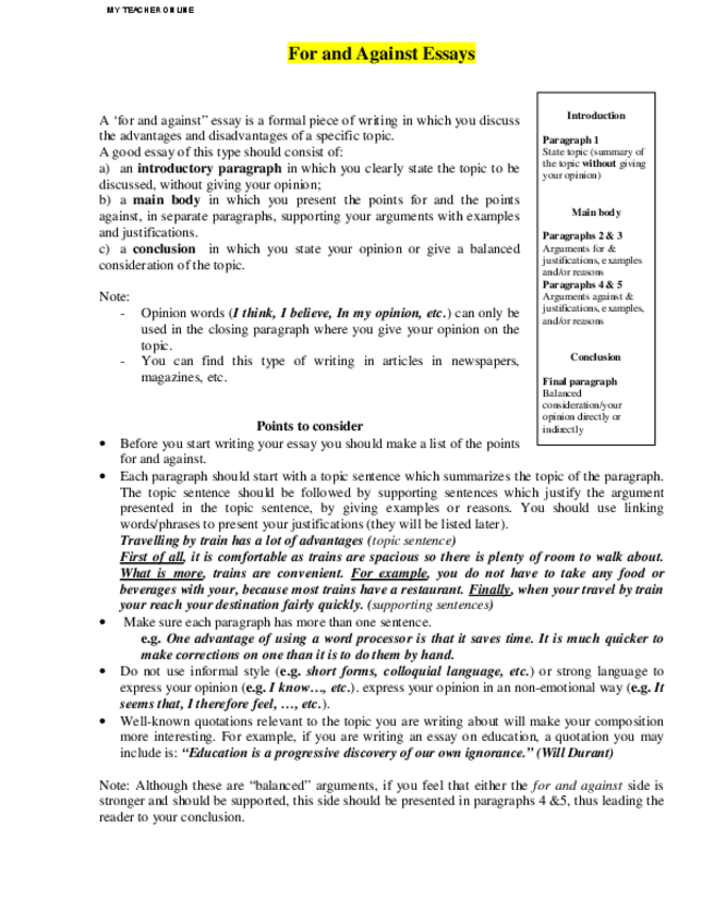 Miniatura del documento for-and-against.pdf