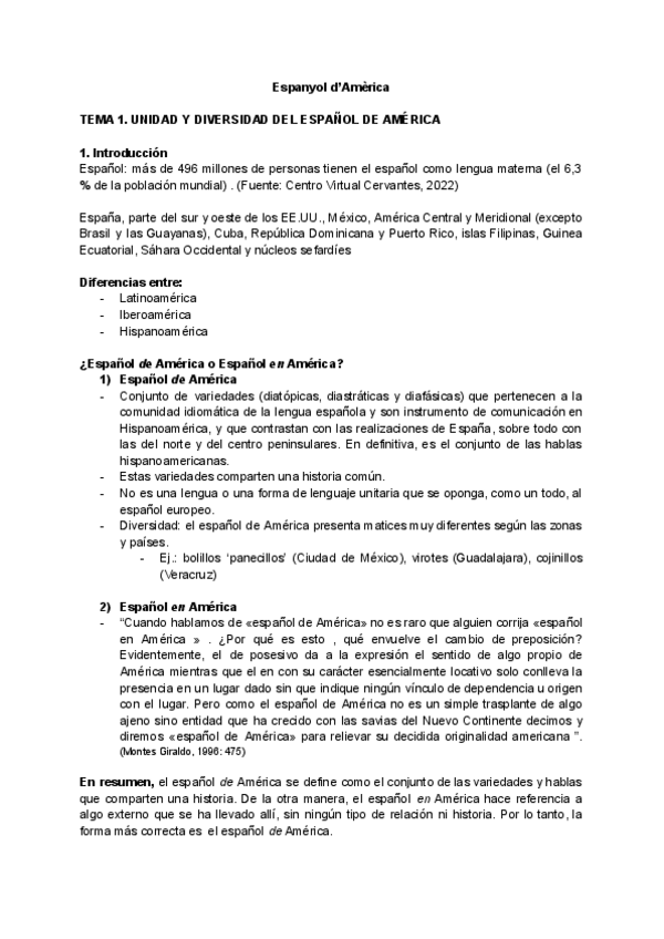 Miniatura del documento Espanyol d'Amèrica: Tema 1, 2 y 3.pdf