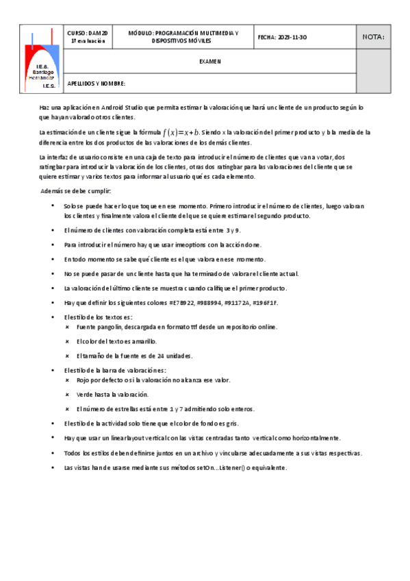 Miniatura del documento Examen-PMD-DAM2D-Evaluacion-1.pdf