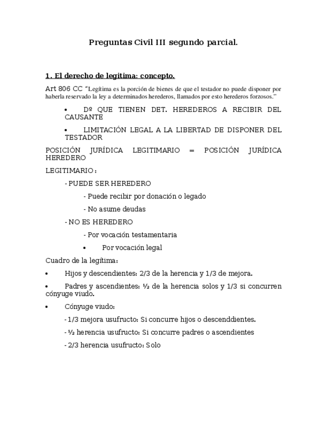 Miniatura del documento CIVIL 3 PREGUNTAS SEGUNDO PARCIAL.doc