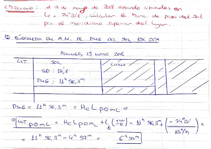 Miniatura del documento EJERCICIO SOBRE CÁLCULO DE HORA DE PASO DEL SOL POR MERIDIANO SUPERIOR DEL LUGAR II.pdf