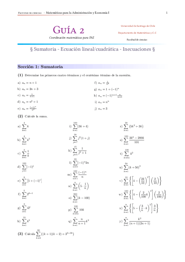 Miniatura del documento Guia2SumatoriaEclinealycuadrInduccionInecuaciones.pdf