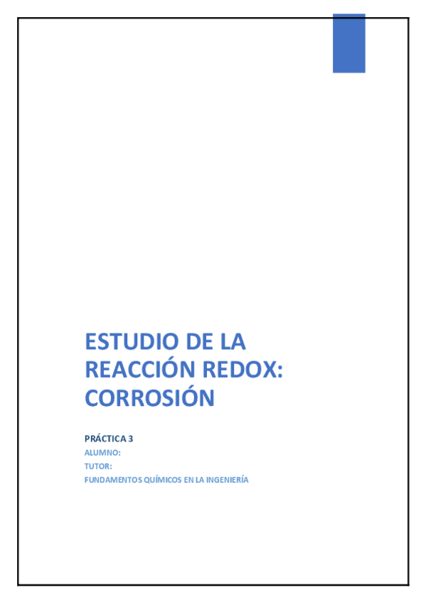 Miniatura del documento Práctica 3 - Estudio de la reacción redox. Corrosión.pdf