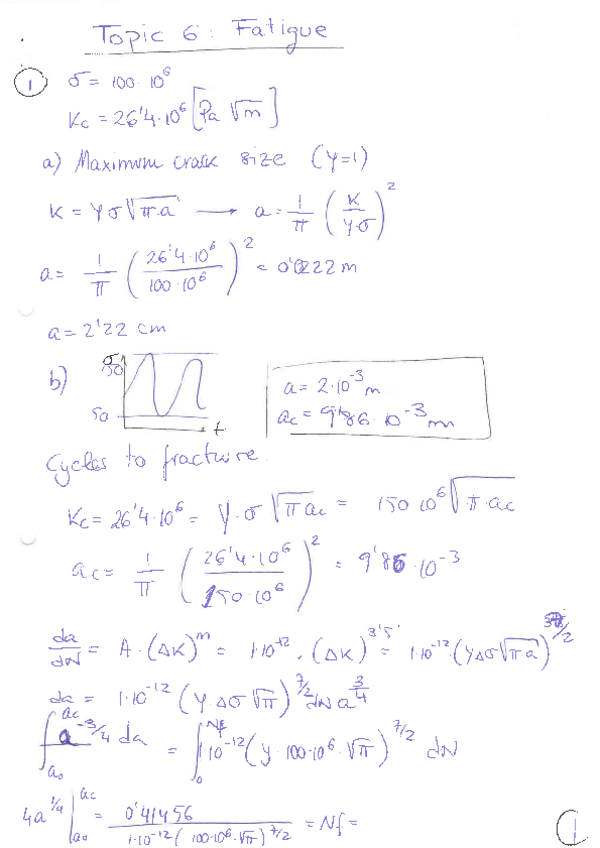Miniatura del documento Aerospace materials II Exercises fatigue.pdf