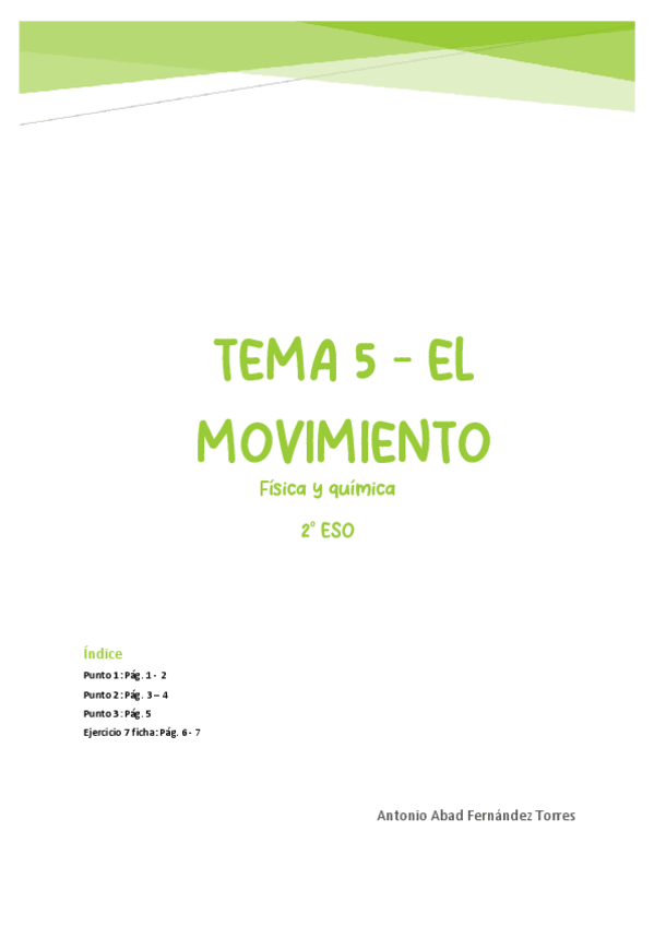 Miniatura del documento Tema 5 - El movimiento. Movimiento, velocidad, MRU, MRUA.pdf