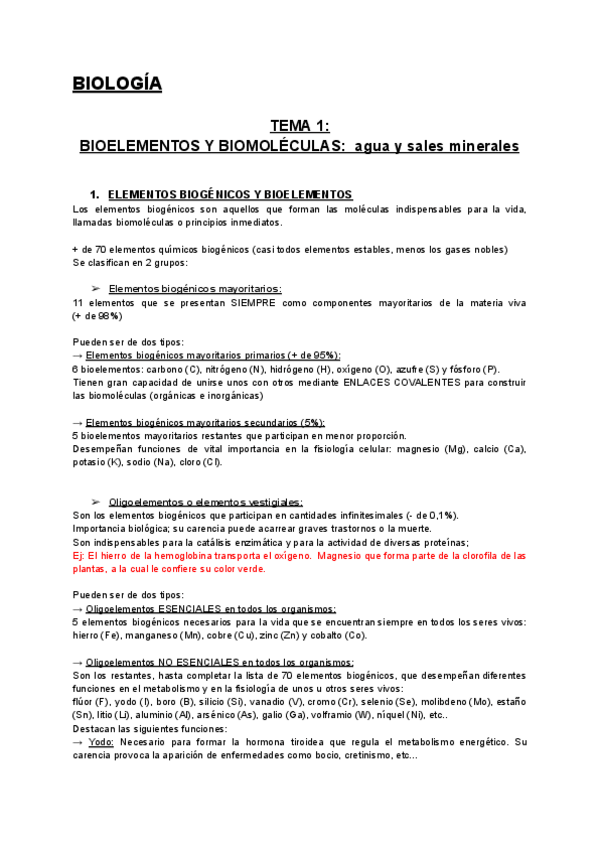 Miniatura del documento BIOELEMENTOS Y BIOMOLÉCULAS: agua y sales minerales.pdf