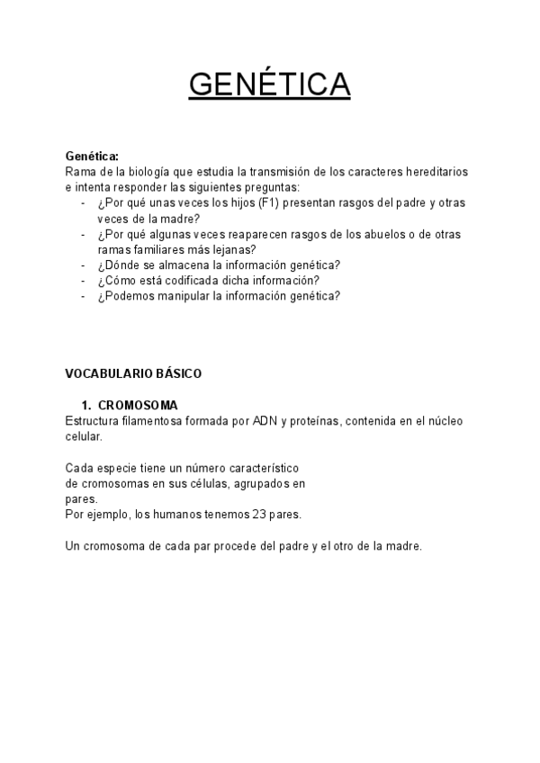 Miniatura del documento GENETICA APUNTES 1º Y 2º BACH.pdf