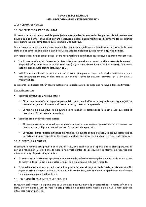 Miniatura del documento TEMA 6 (I). Recursos ordinarios y extraordinarios.pdf