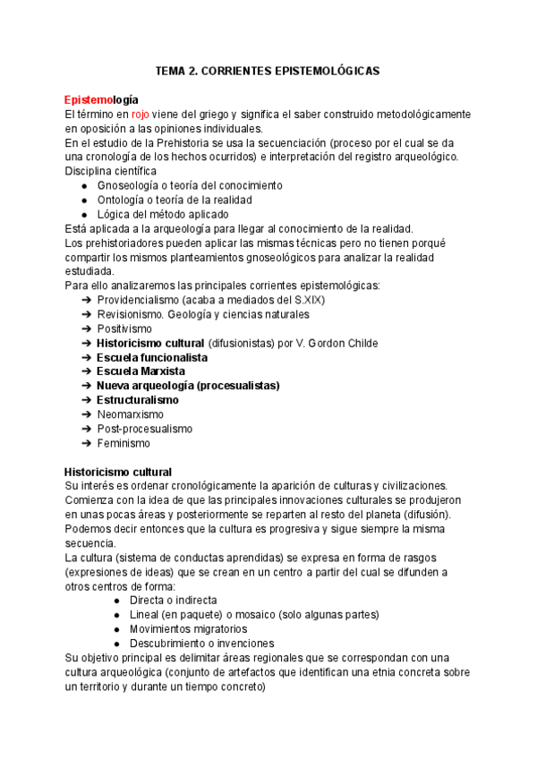 Miniatura del documento PREHISTORIA I: TEMA 2. CORRIENTES EPISTEMOLOGICAS.pdf