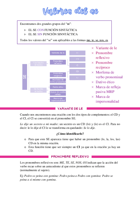 Miniatura del documento LENGUA: Valores del se.pdf